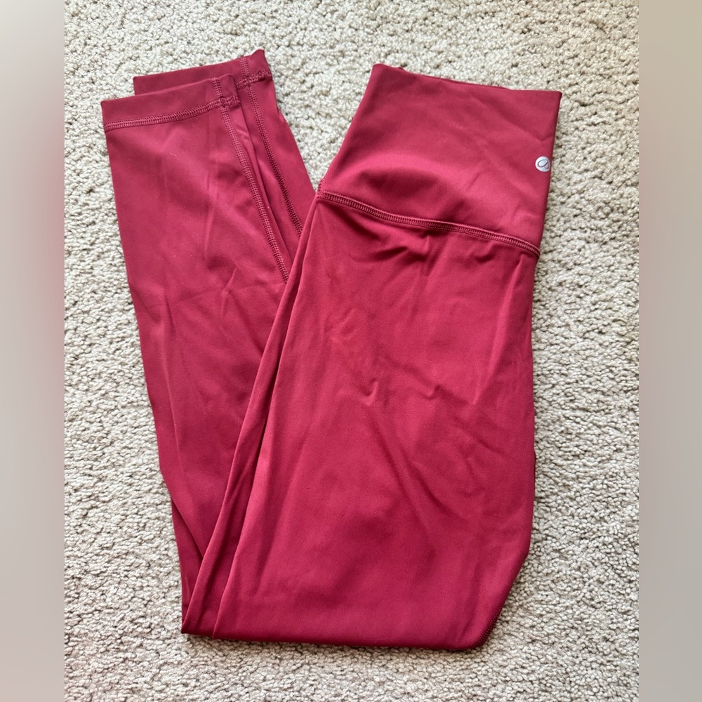 CRZ yoga, S, gorgeous berry red/ muted wine / deep raspberry color leggings.